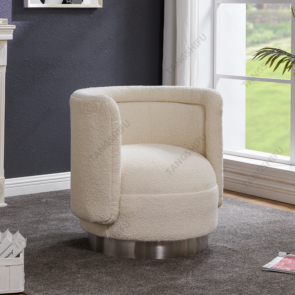 TSF-6653-Sherpa with Silver Swivel Base