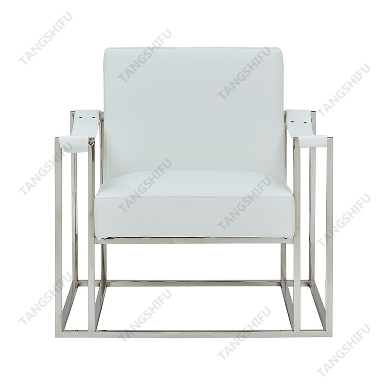 TSF-6618-White PU with Silver Stainless steel