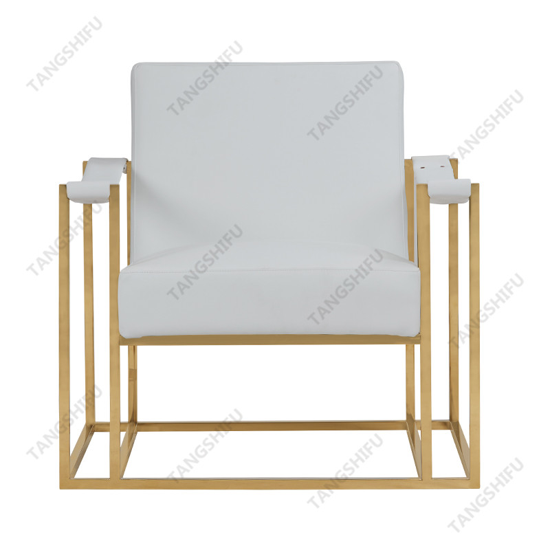 TSF-6618-White PU with Gold Stainless steel