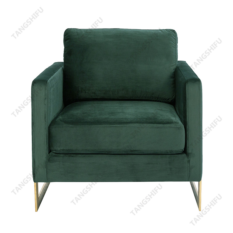 TSF-77241-Green Velvet with Brass Golden Stainess Steel